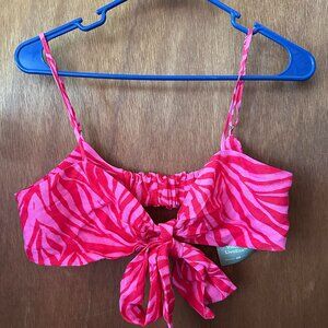 H&M pink zebra print crop top